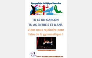 NOUVEAU ! Cours Gymnastique Artistique Masculine