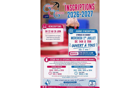 Inscriptions 2026 2027